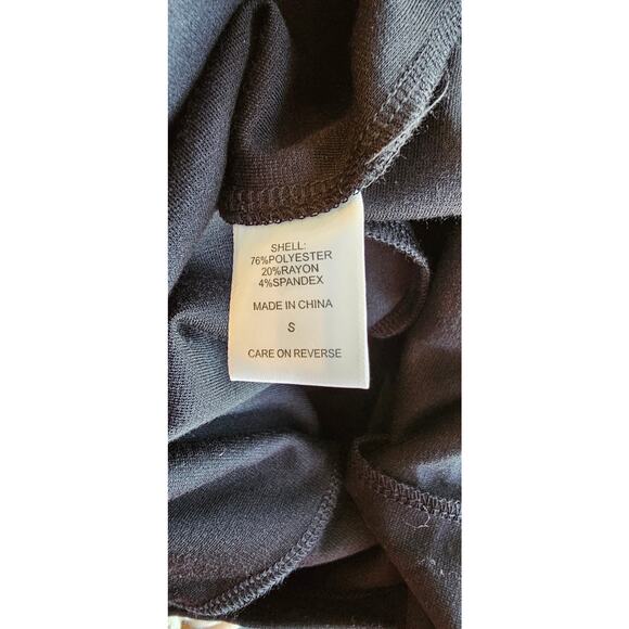 NWT Gabrielle Union NY & Co Black Zipper Trim Long Sleeve Maxi Dress Size Small - Picture 9 of 9